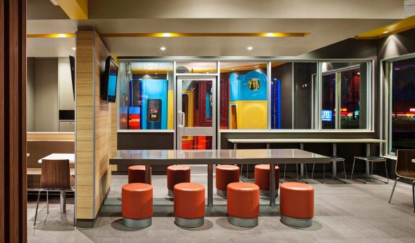 Seating area in a McDonald's