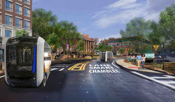The Stantec team is working with the City of Chamblee to evaluate the feasibility of deploying shared autonomous vehicles (SAVs) along the downtown main street. 