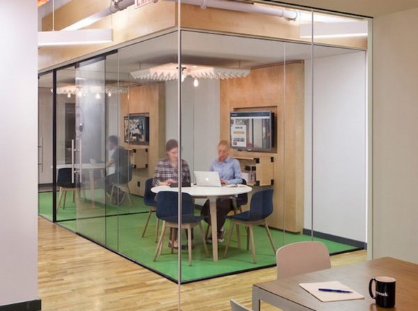 glass wall office space