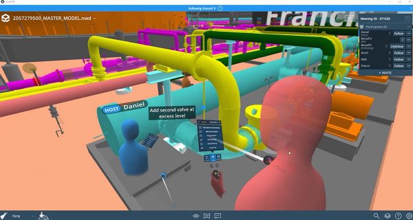 VR of a virtual meeting