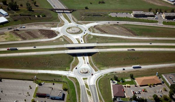 Roundabout highway system Cottage Grove, MN