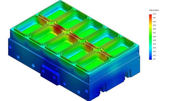 FEA Plastic Mold Thermal Analysis.